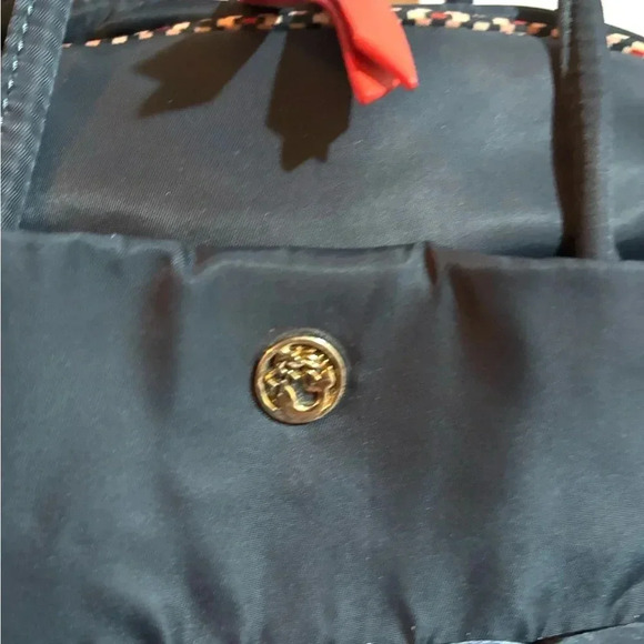 Spartina 449 navy blue nylon shoulder/backpack bag - Picture 5 of 9